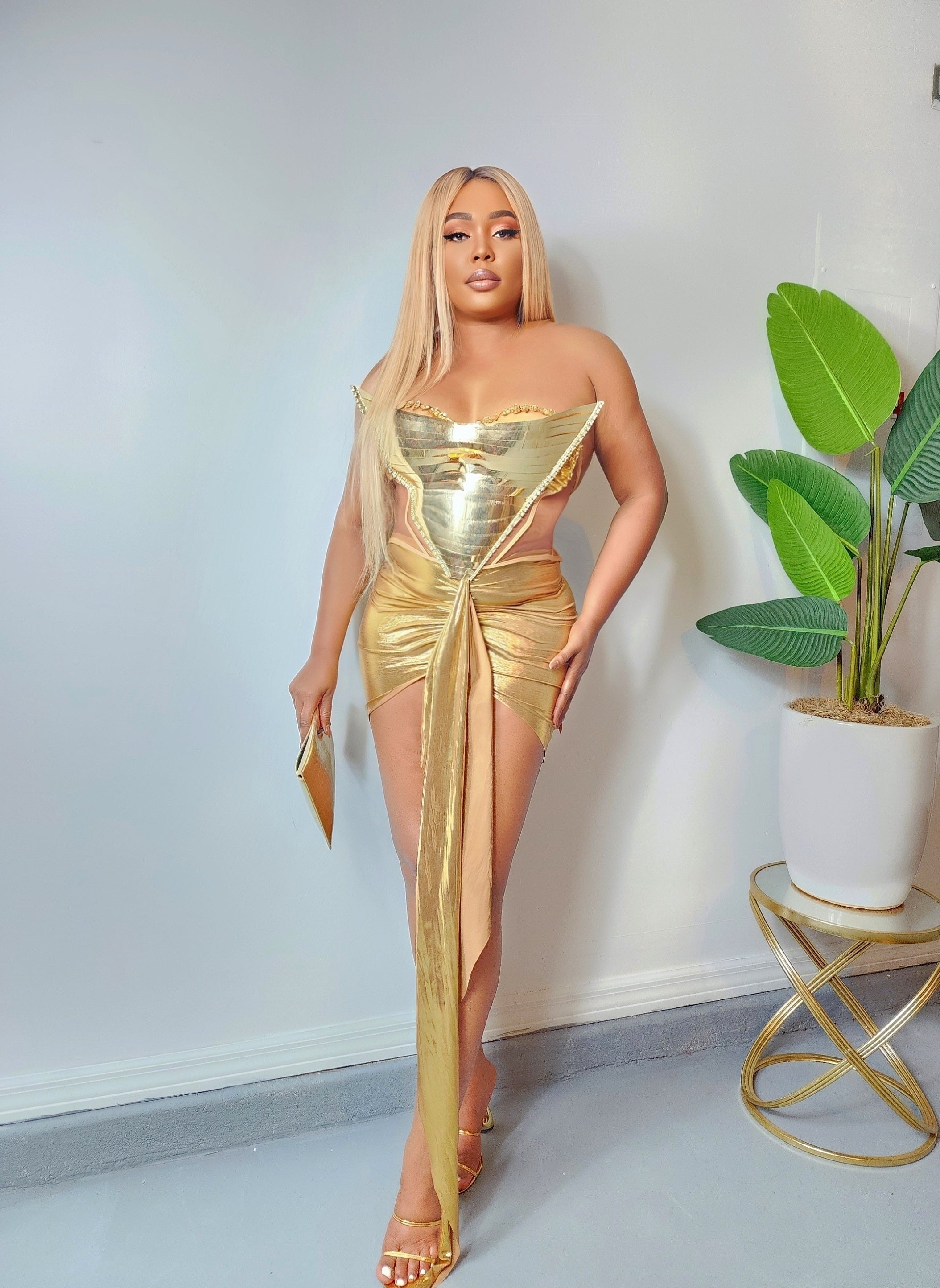 Gold Savage Skirt Set