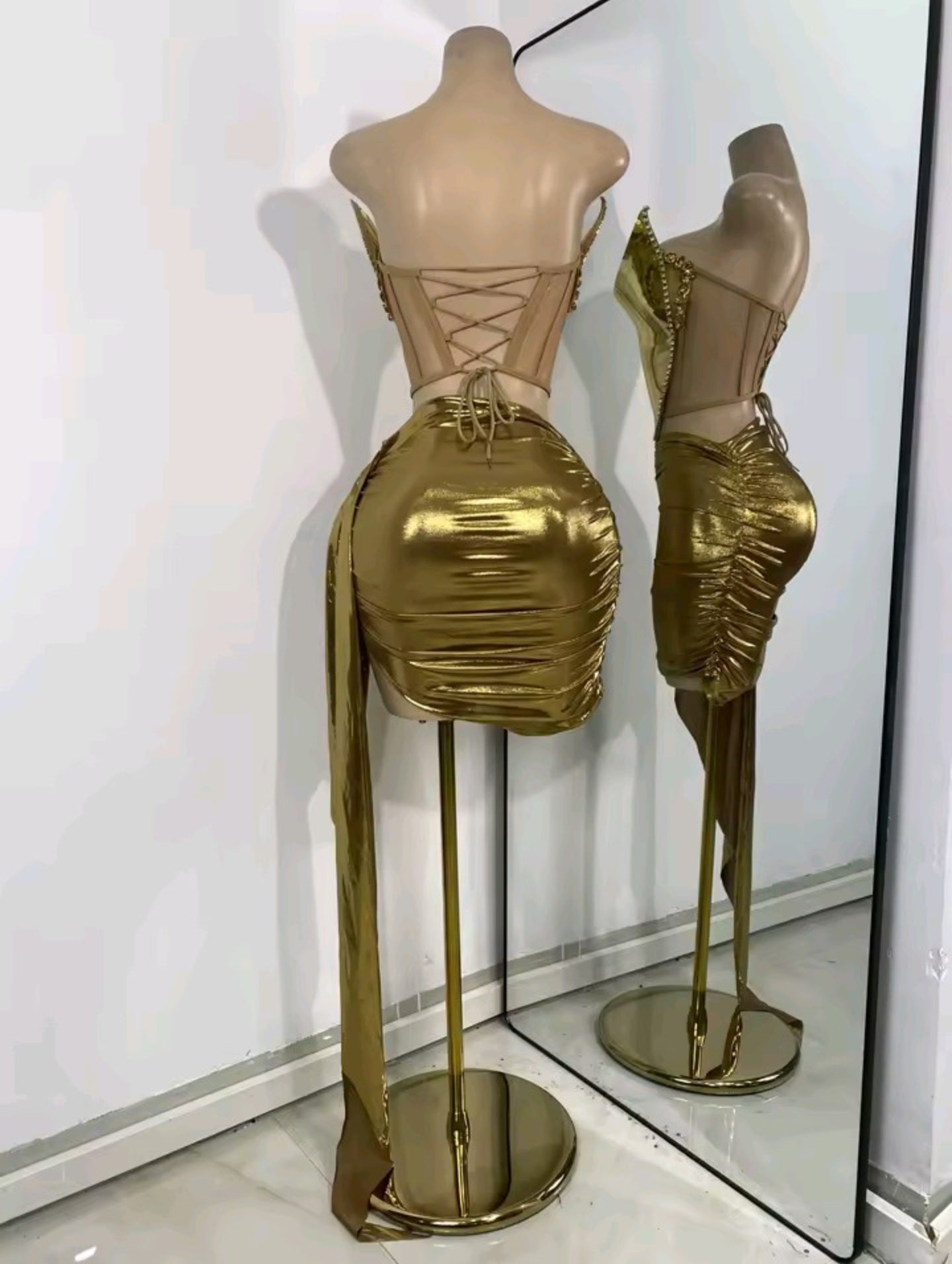 Gold Savage Skirt Set