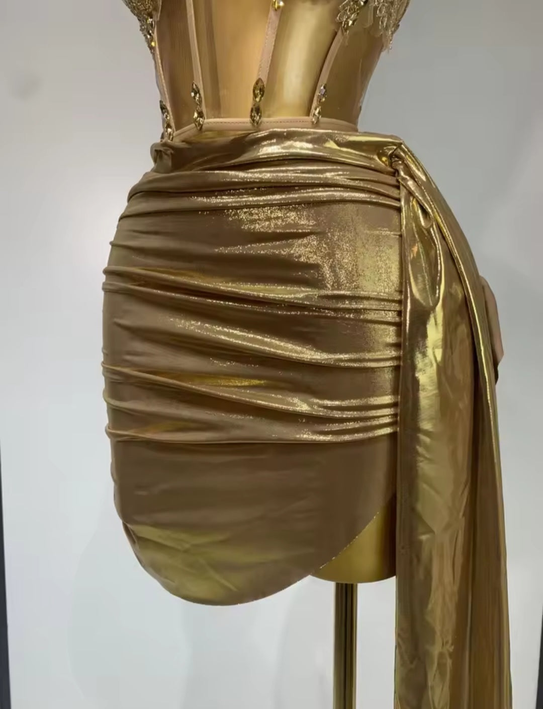 Dripping In Gold Skirt Set