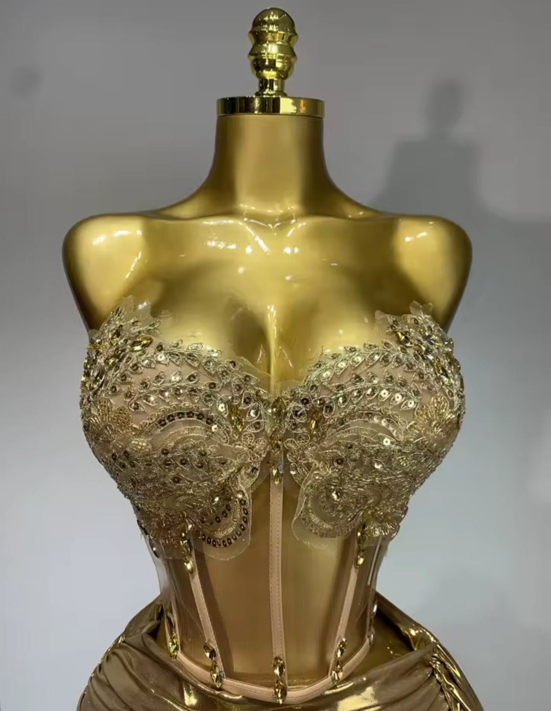 Dripping In Gold Skirt Set