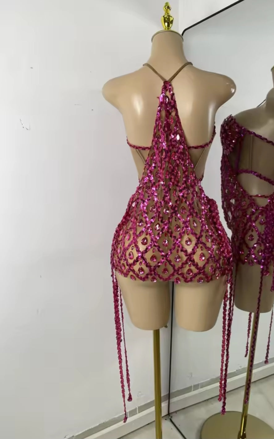 Chandelier Corset Dress - Fuchsia