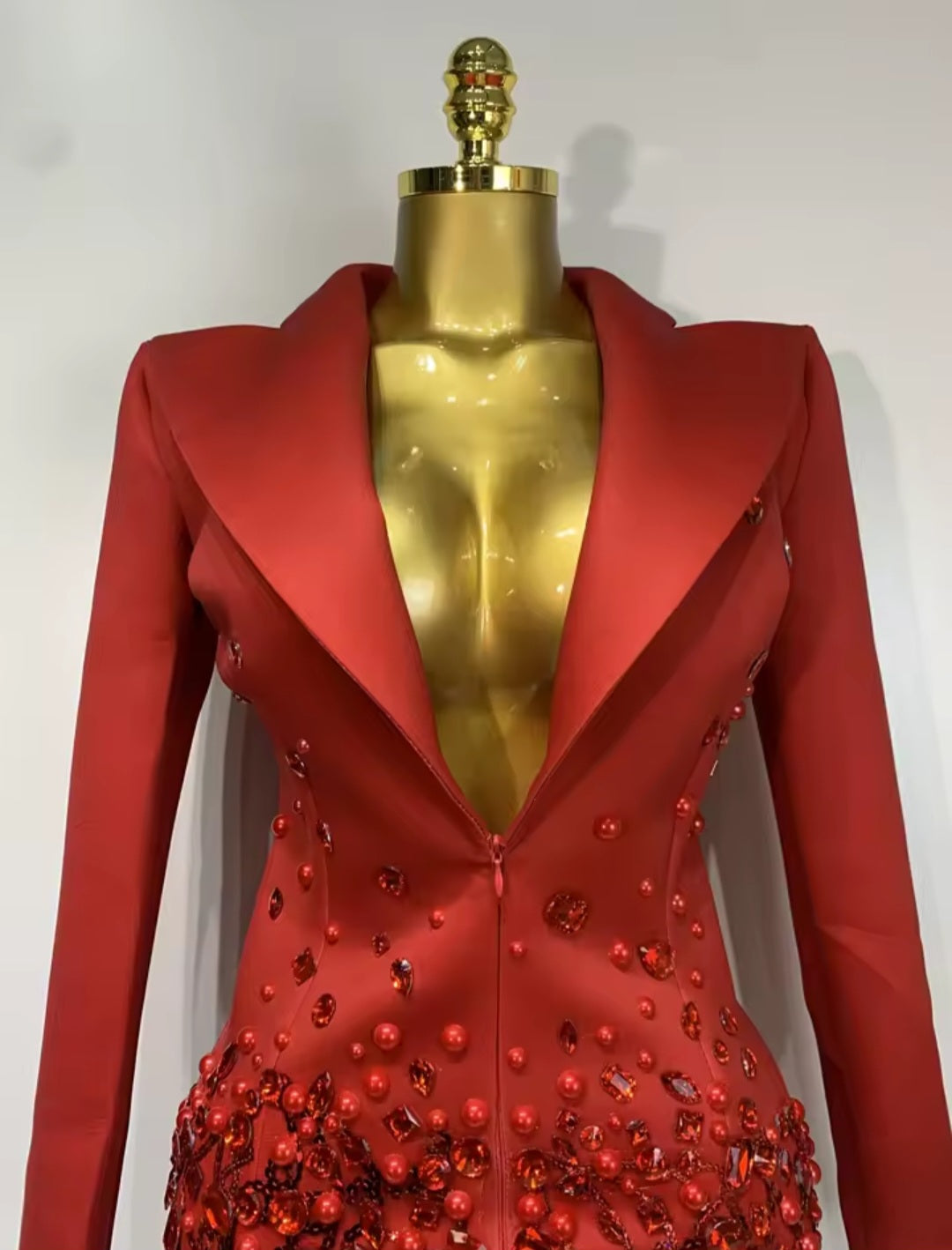 Elite Status Blazer Dress - RED