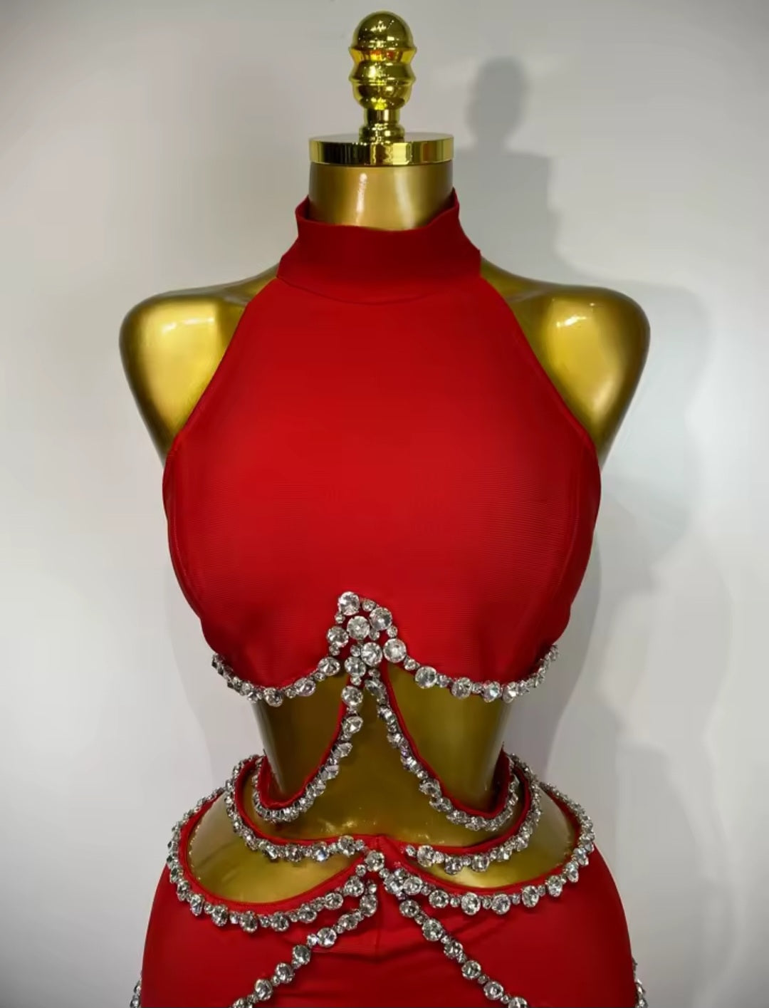 Stop And Stare Pant Set - RED