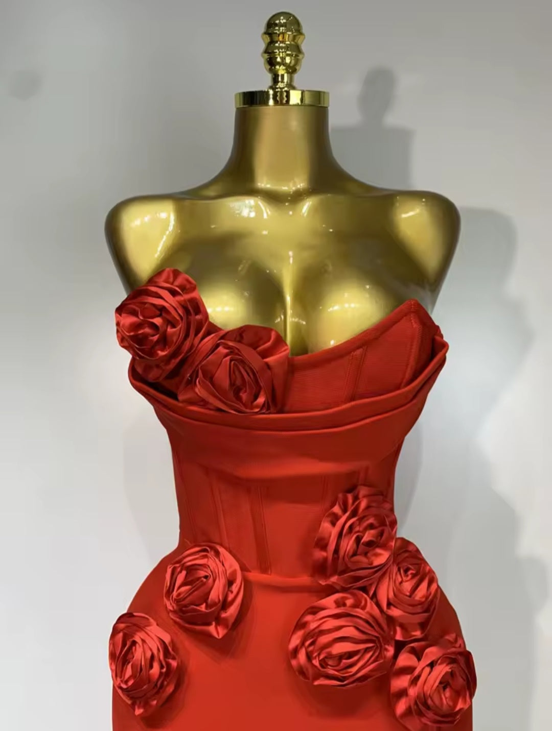 Say It In Roses Dress - RED