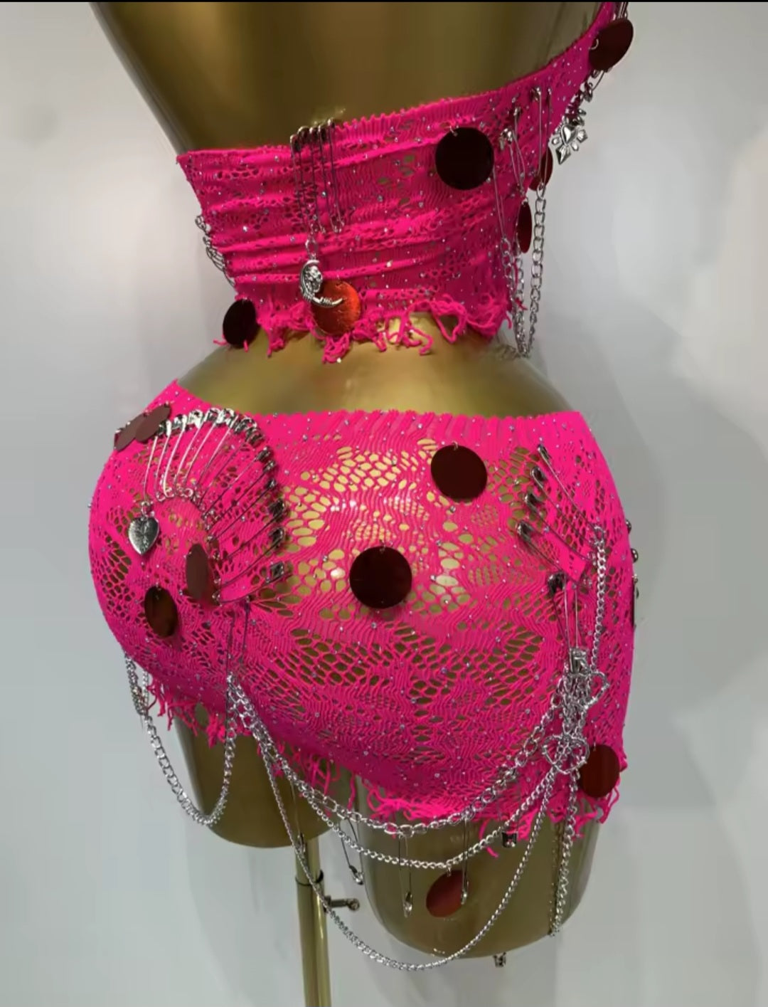 Savage Queen Skirt Set- Pink