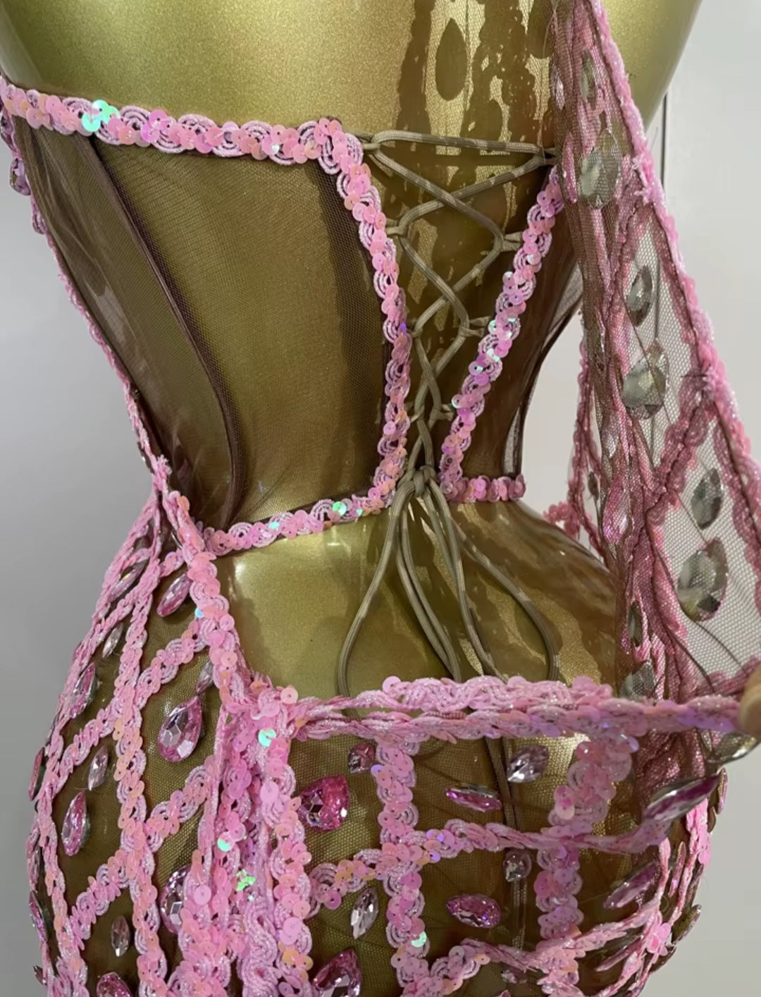 Chandelier Corset Dress- Pink