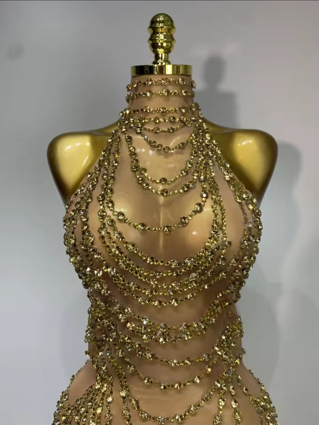 Trophy Wife Dress - Gold