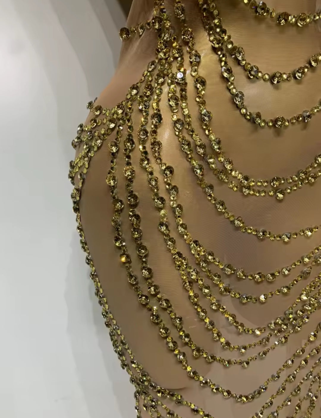 Trophy Wife Dress - Gold