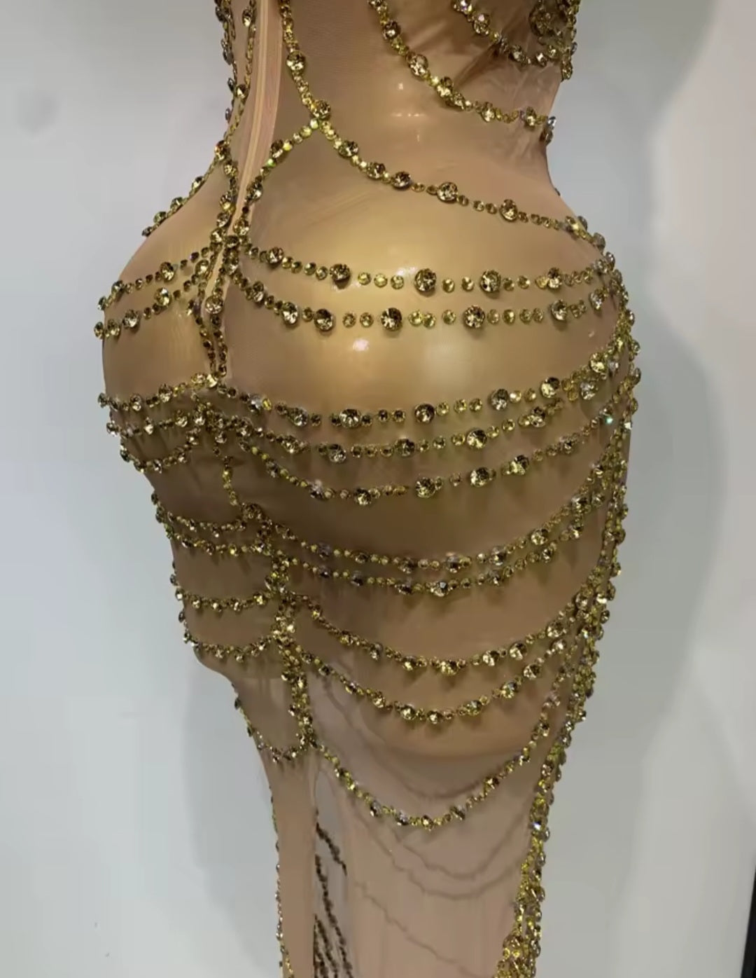 Trophy Wife Dress - Gold