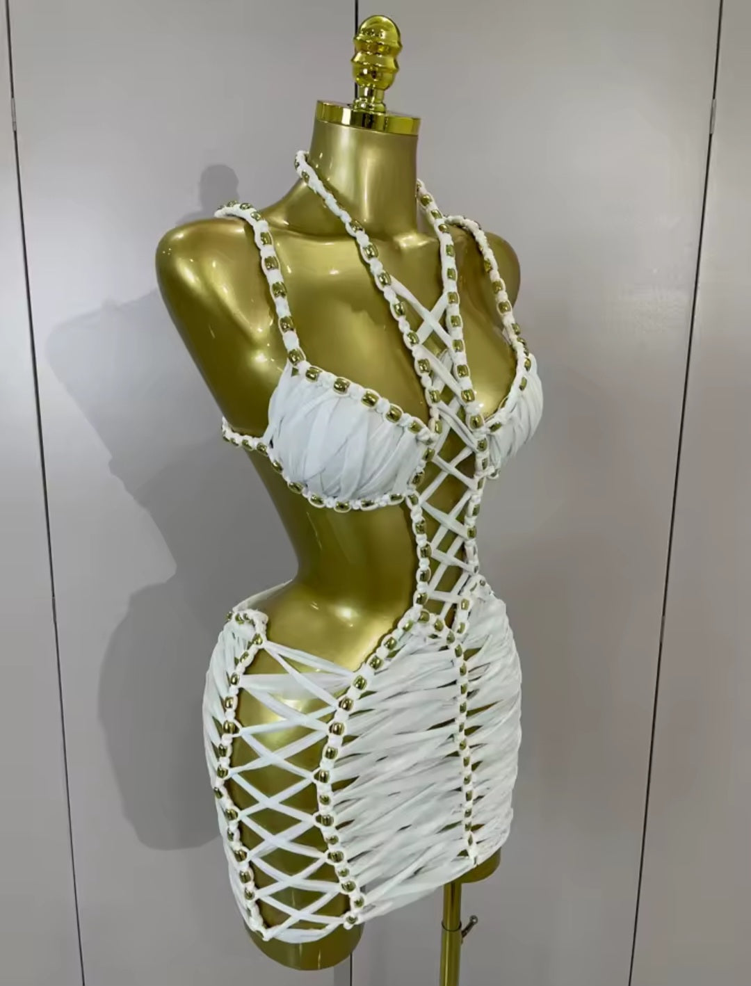 Plot Twist Mini Dress - White (Restock)