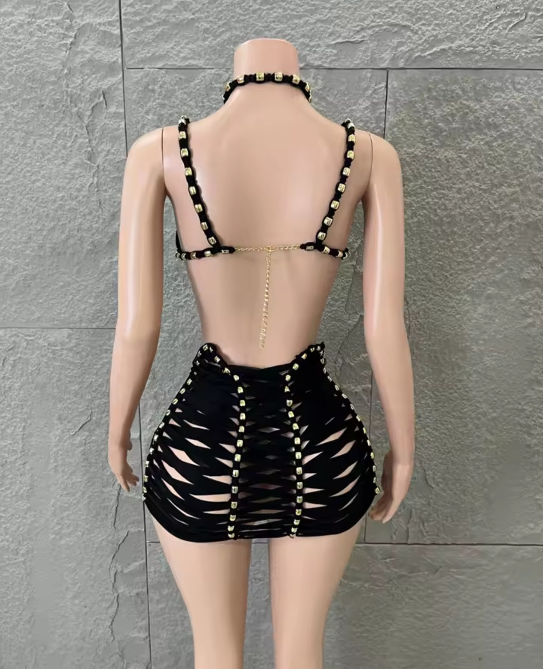 Plot Twist Mini Dress - Black