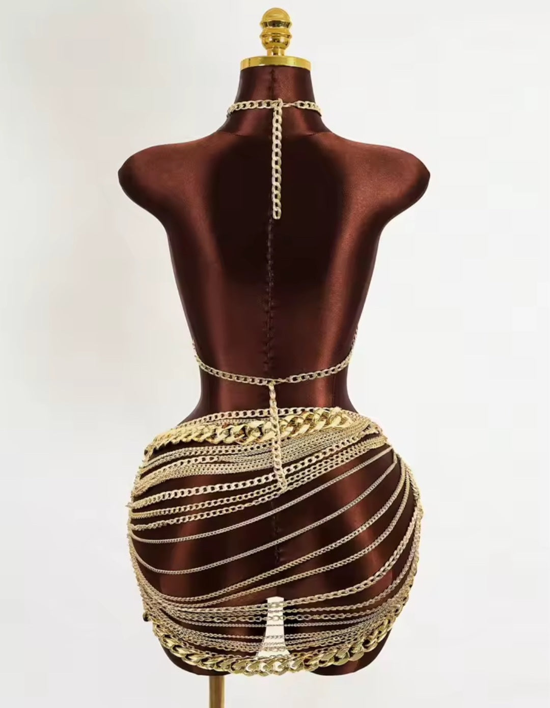 Ain't Shy Chain Skirt Set