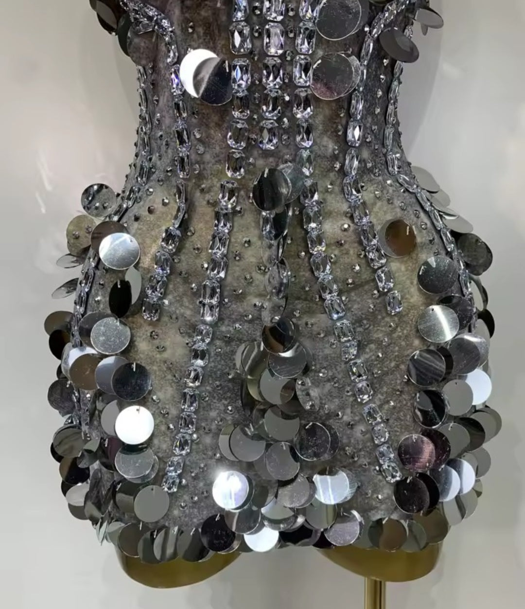 Million Dollar Mood Dress- Silver
