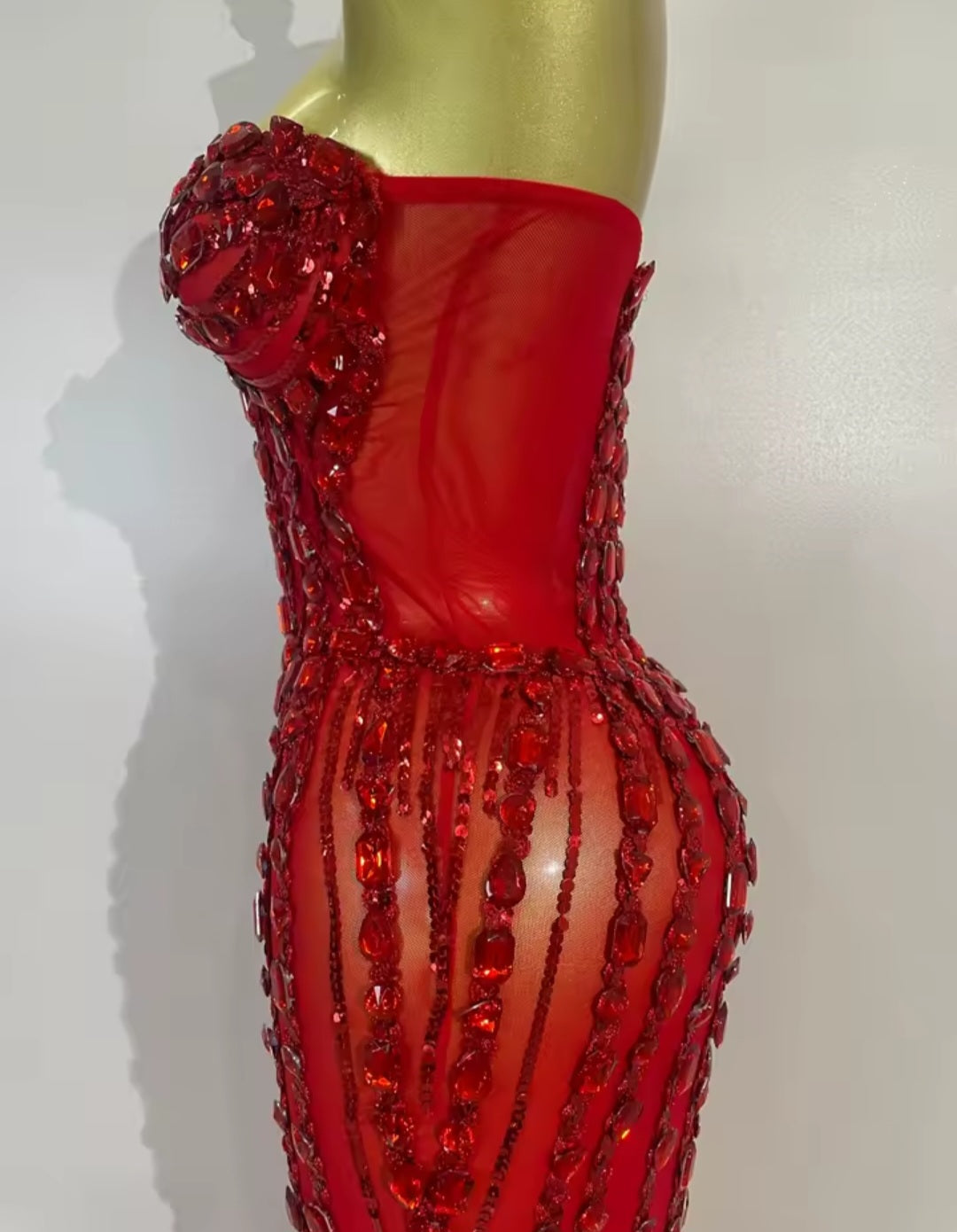 All That Glitters Dress- Red