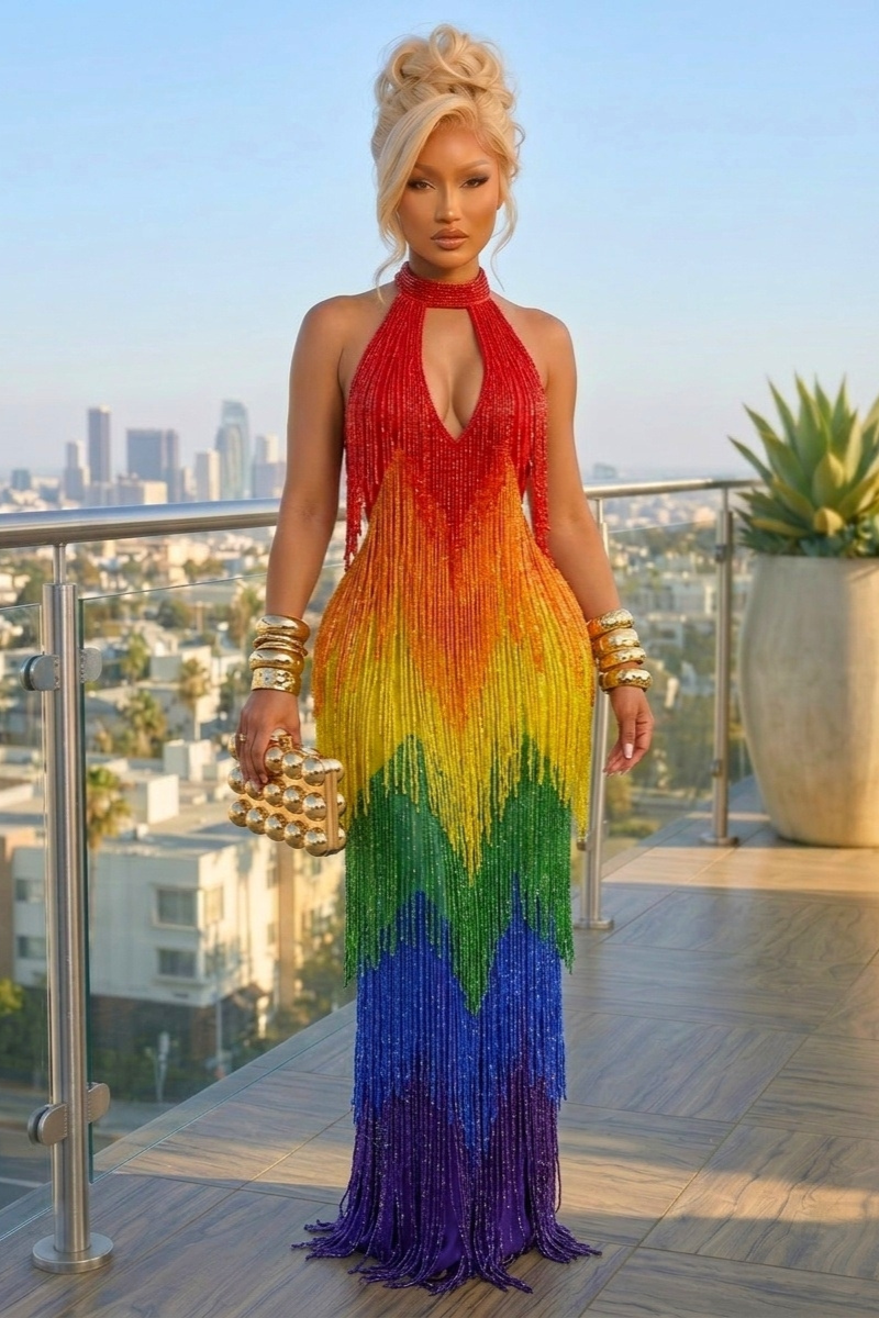 Sunset Horizon Fringe Dress (Low Stock!)
