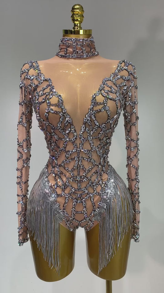 Diamond Web Illusion Playsuit