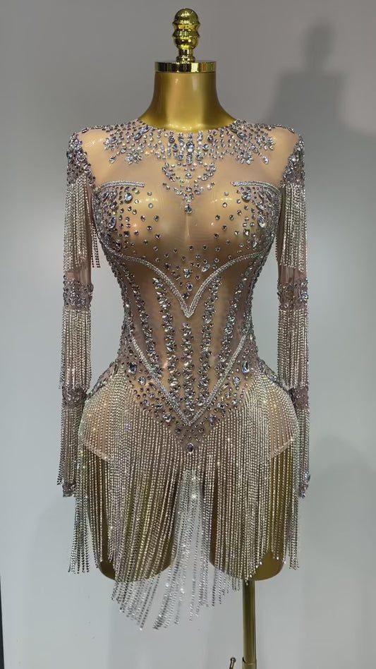 Crystal Temptation Illusion Playsuit