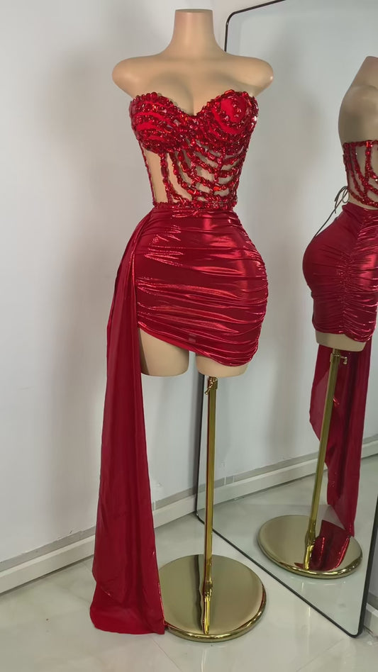 Temptation Crystal Skirt Set