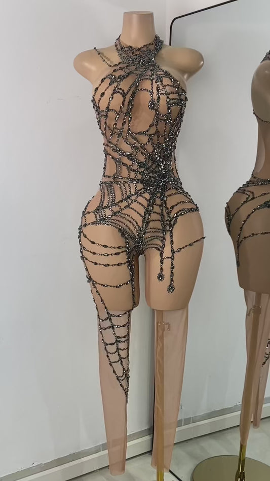 Web of Seduction Jumpsuit