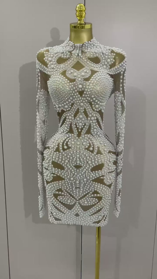 Savana Beaded Rhinestones Dress