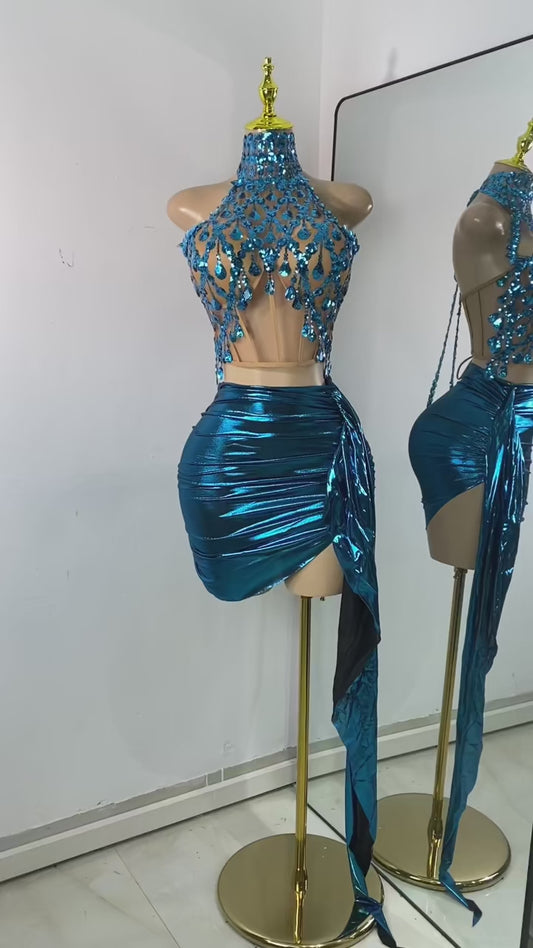 Ocean Ember Mini Skirt Set