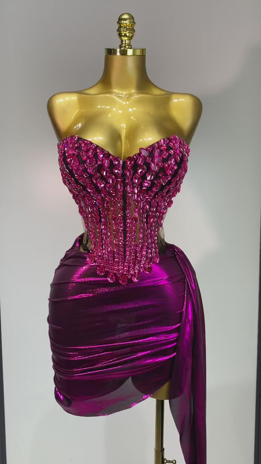 Royal Amethyst Mini Skirt Set