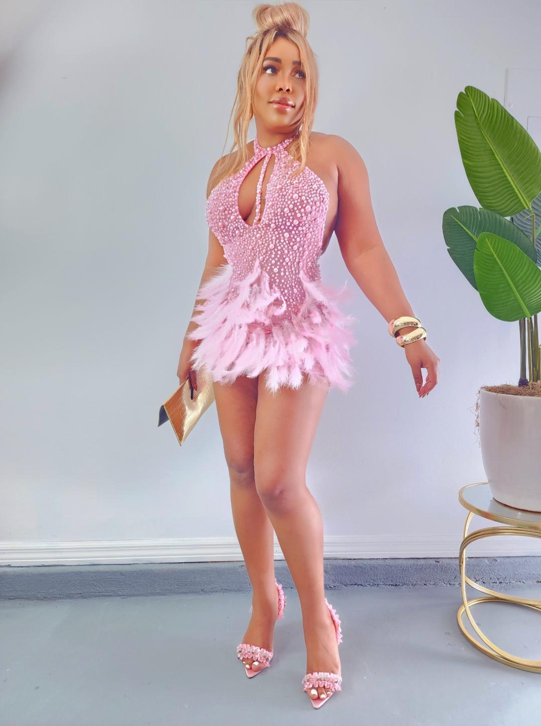 Rose Allure Feather Dress